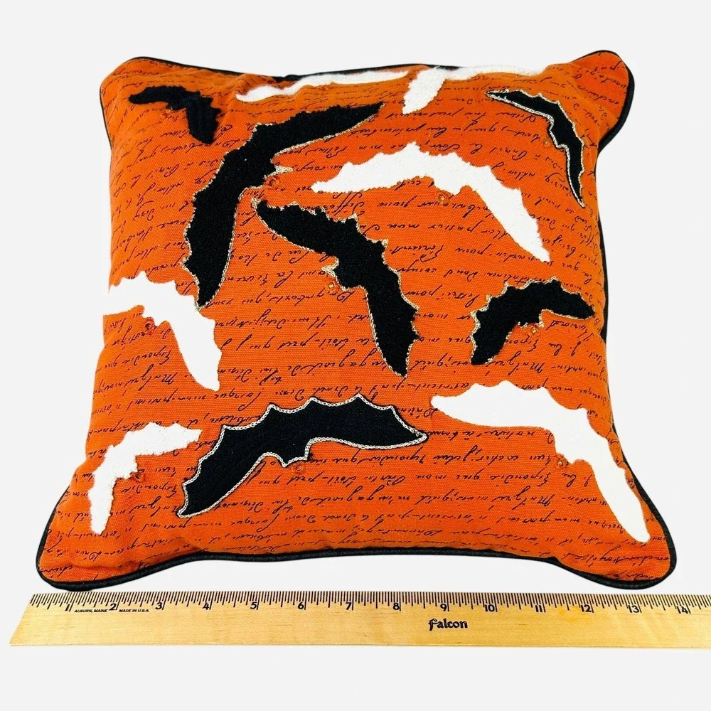 Pier 1 Imports Halloween LED Light-Up BATS‎ Pillow 14